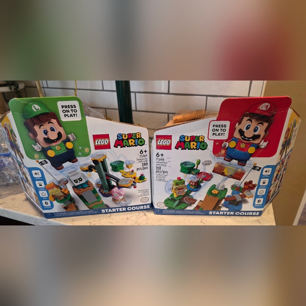 Lego Super Mario Starter # 71387 & 71360 Mario And Luigi Sets Both Are Included